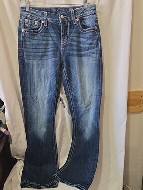 Miss Me Blue Faded Bootcut Jeans